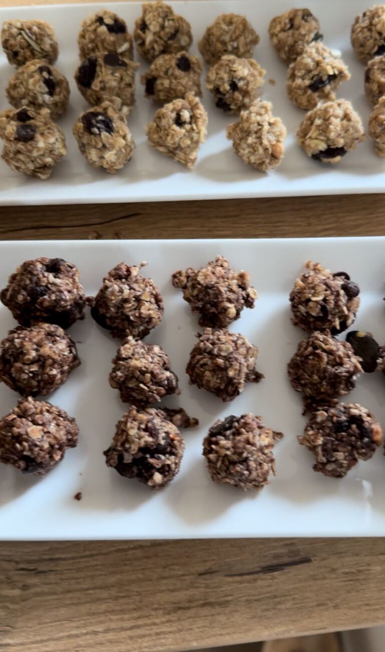 Rezept für glutenfreie vegane Energy Ball Snacks für zwischendurch